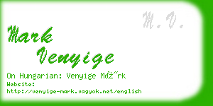 mark venyige business card